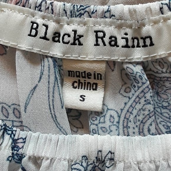 BLACK RAINN/ CHIFFON BLOUSE/SMALL - Picture 7 of 9